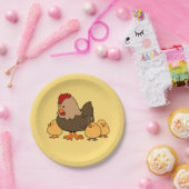 Kip illustratie kinderen papieren borden papieren bordje (Feest)