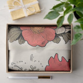 Kip in bloemen 5 Decoupage papier (Geschenk)