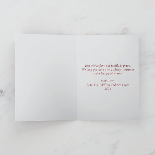 Kip in de Kaart van de sneeuwkerst (Binnen)