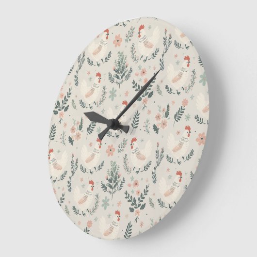 Kip in de tuin grote klok (Hoek)