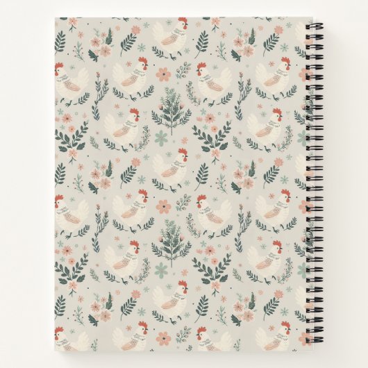 Kip in de tuin notitieboek (Achterkant)