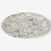 Kip in de tuin papieren bordje (Gekanteld)