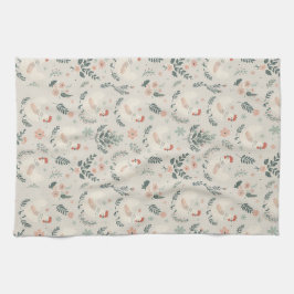 Kip in de tuin theedoek