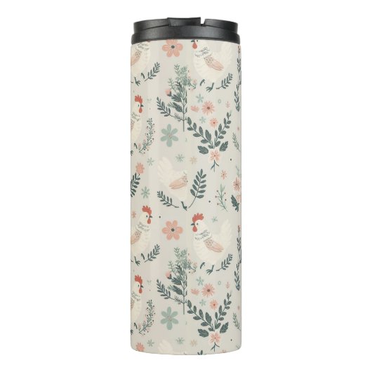 Kip in de tuin thermosbeker (Achterkant)