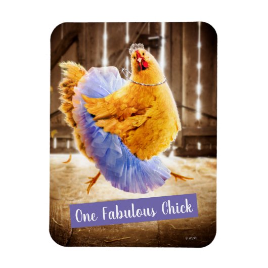 Kip in een Tutu Magneet (Verticaal)