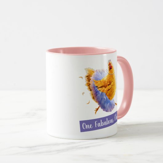 Kip in een Tutu Mok (Voorkant rechts)