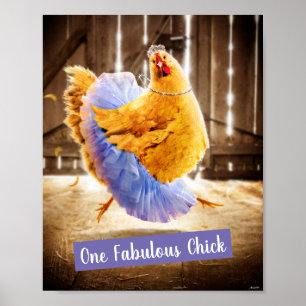 Kip in een Tutu Poster