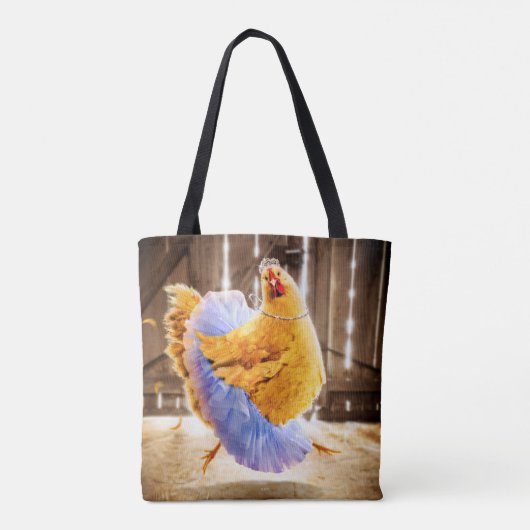 Kip in een Tutu Tote Bag (Achterkant)