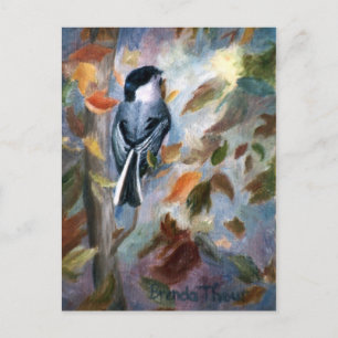 Kip in het Briefkaart van de Herfst