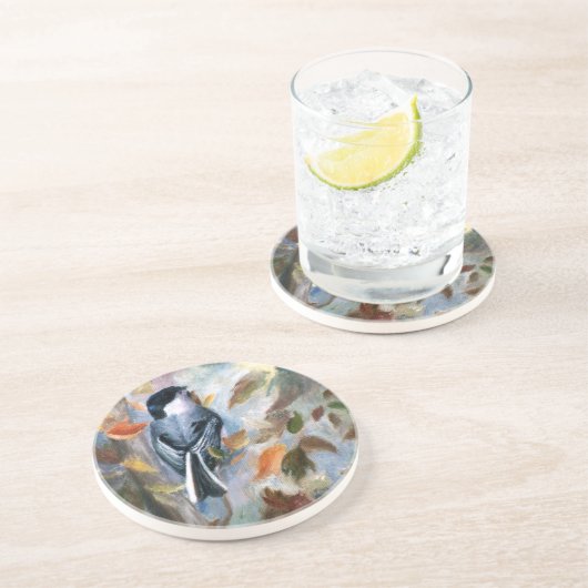 Kip in het Onderzetter van de Herfst (Zijkant)