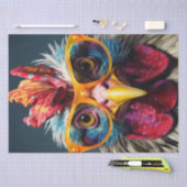 Kip in Rode Bril Wackadoodle Decoupage Tissuepapier (Craft)