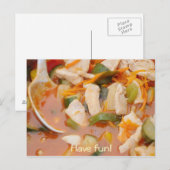 kip in rode curry met groenten briefkaart (Voorkant / Achterkant)