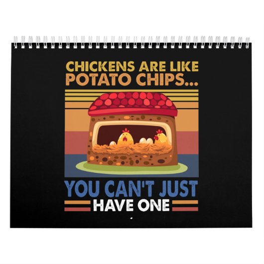 Kip is net als aardappelchips dat je niet zomaar 1 kalender (Hoes)