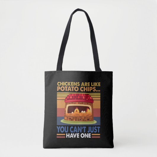 Kip is net als aardappelchips dat je niet zomaar 1 tote bag (Voorkant)