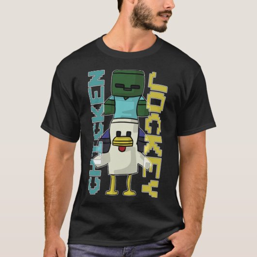 Kip Jockey - Minecraft T-shirt (Voorkant)