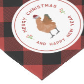 Kip Kerst Buffel Plaid Korte Tafelloper (Hoek)