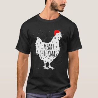 Kip Kerst Mis Kippentijd Kerstman Hoed Kip T-shirt