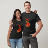 Kip Kerst Rendier Geweien Xmas T-shirt (Unisex)