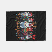 Kip Kerst Verlichting Boerderij Kerstmis  Fleece Deken (Voorkant (Horizontaal))