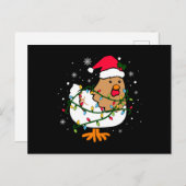 Kip-kerstboom, Chicken Lover-kerstmis Briefkaart (Voorkant / Achterkant)