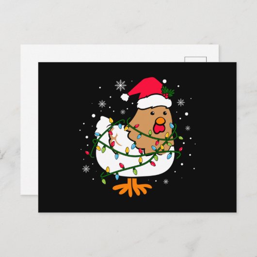 Kip-kerstboom, Chicken Lover-kerstmis Briefkaart (Voorkant / Achterkant)