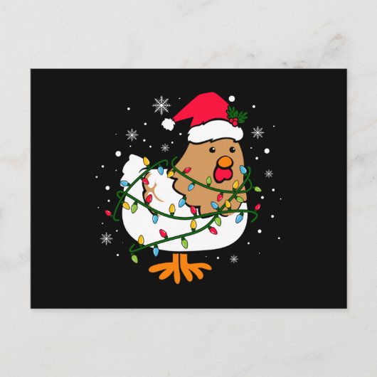Kip-kerstboom, Chicken Lover-kerstmis Briefkaart (Voorkant)