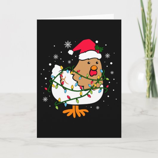 Kip-kerstboom, Chicken Lover-kerstmis Kaart (Voorkant)