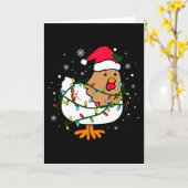 Kip-kerstboom, Chicken Lover-kerstmis Kaart (Gele Bloem)