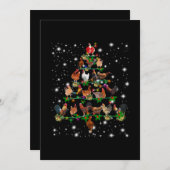 Kip-kerstboom met vlieglicht bedankkaart (Voorkant / Achterkant)