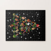 Kip-kerstboom met vlieglicht legpuzzel (Horizontaal)