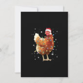 Kip-kerstboomlampjes — Santa Hat Funny Xmas Kaart (Voorkant)
