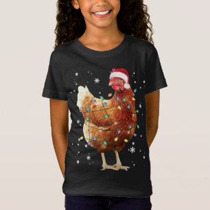 Kip-kerstboomlampjes — Santa Hat Funny Xmas T-shirt