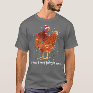 Kip-kerstlampjes, alles is prima, Ch T-shirt
