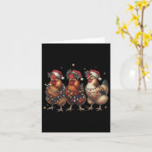 Kip Kerstverlichting Boerderij Dier Schattige Kaart (Gele Bloem)