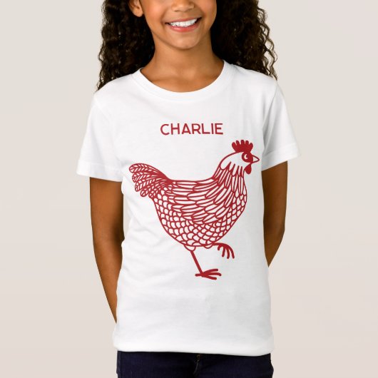 Kip Kip Gepersonaliseerd T-shirt (Voorkant)