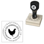 Kip kip zakelijk ADRES Rubber Stempel (Gestempeld)