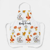 Kip klaar om grappig te koken schort (Voorkant)