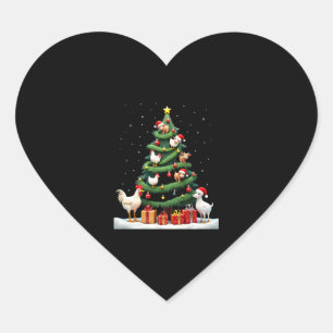 Kip Koe Geit Paard Boerderij Dier Boer Kerstmis Hart Sticker