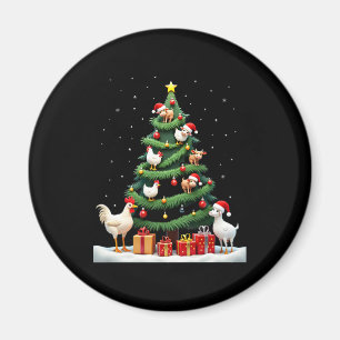 Kip Koe Geit Paard Boerderij Dier Boer Kerstmis Magneet