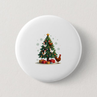 Kip Koe Geit Paard Boerderij Dier Boer Kerstmis Ronde Button 5,7 Cm
