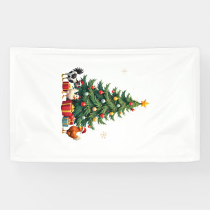 Kip Koe Geit Paard Boerderij Dier Boer Kerstmis Spandoek