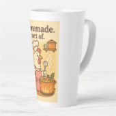 Kip Koken Soep - Grappig Keuken Hen Design Latte Mok (Rechterhoek)