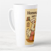 Kip Koken Soep - Grappig Keuken Hen Design Latte Mok (Linkerhoek)