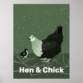 Kip & Kuikens Groene Keuken Muur Kunst Poster