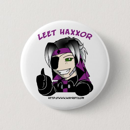 Kip "Leet Haxxor"-Button Ronde Button 5,7 Cm (Voorkant)