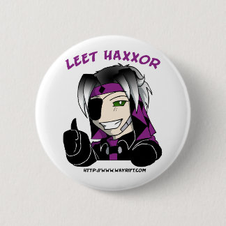 Kip "Leet Haxxor"-Button Ronde Button 5,7 Cm