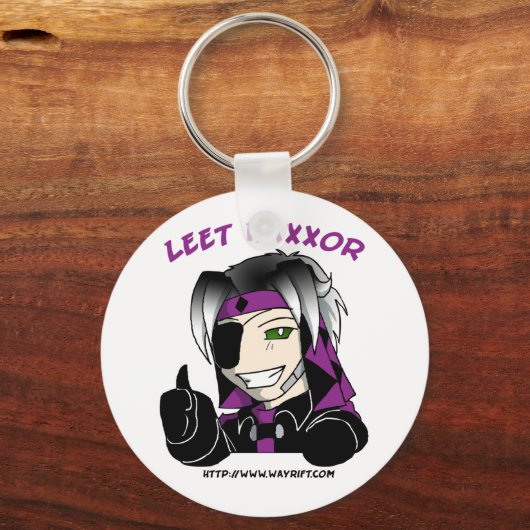 Kip "Leet Haxxor"-Sleutelhanger Sleutelhanger (Voorkant)