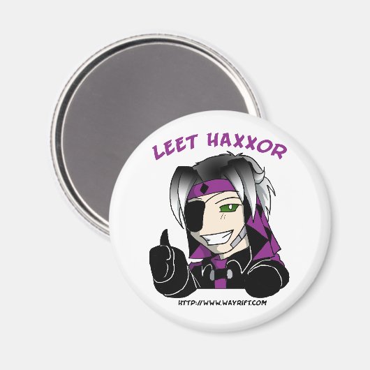Kip "Let Haxxor" magneet (Voorkant / Achterkant)