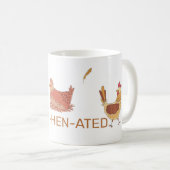 Kip liefhebbers cafeïnehoudende grappig koffiemok (Voorkant rechts)