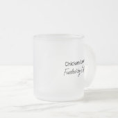 Kip Lover Gevoed door Koffie Matglas Koffiemok (Voorkant rechts)